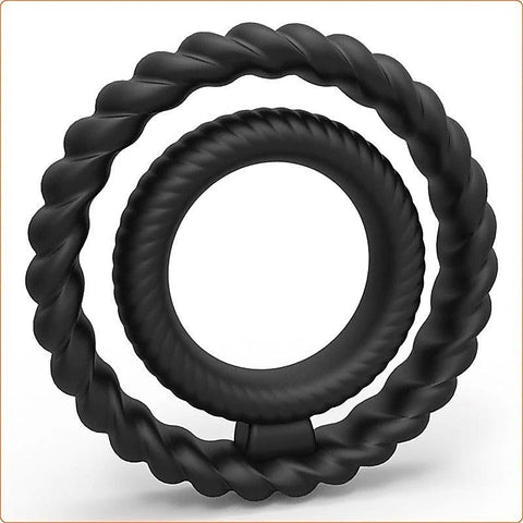 Silicone Dual Textured Penis Ring by BDStyle