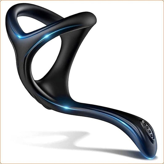 Silicone Triangle Penis Ring with Teasing Tail by BDStyle