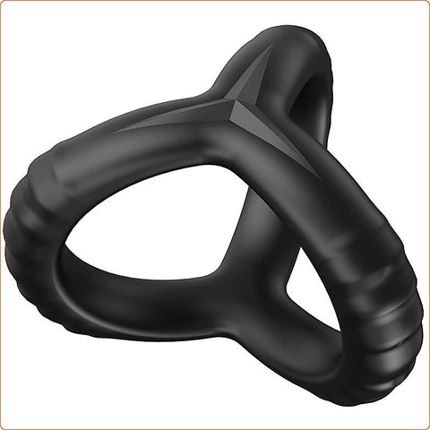 Silicone 3 in 1 Cock Ring by BDStyle