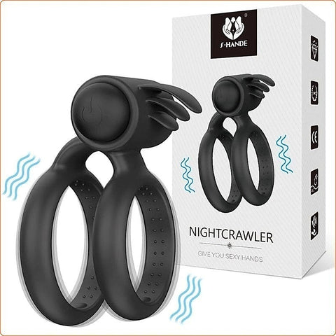 Nightcrawler Cock Ring with Double Ring by BDStyle