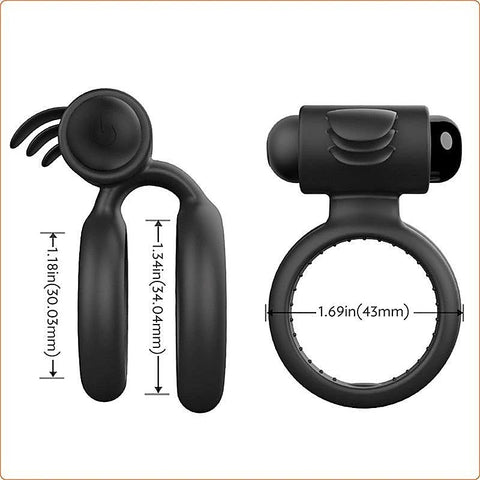Nightcrawler Cock Ring with Double Ring by BDStyle