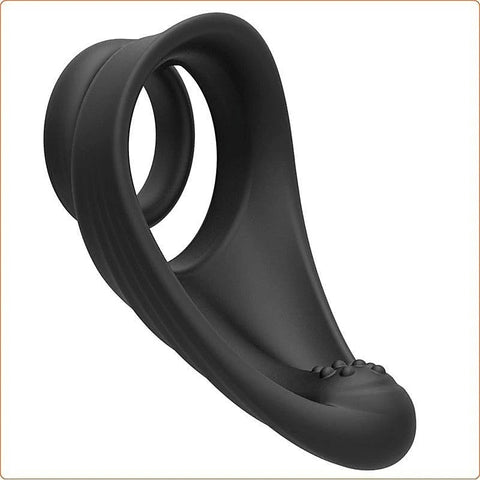 Silicone Dual Penis Ring with Taint Teaser by BDStyle