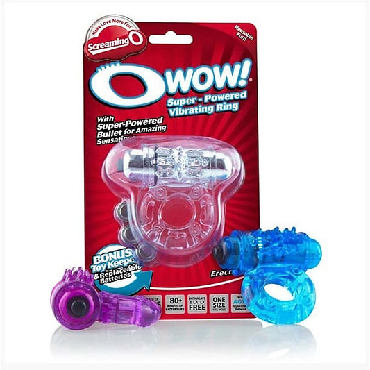 The O Wow Vibrating Cock Ring by Screaming O