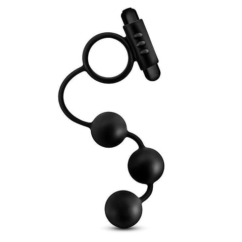 Platinum Anal Beads & Vibrating C-Ring by Blush Novelties