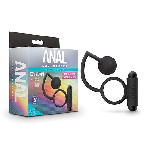 Platinum Anal Ball & Vibrating C-Ring Set by Blush Novelties