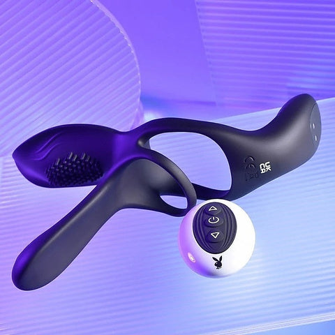 Playboy Pleasure The 3 Way Vibrating Men's Dick Cock Ring