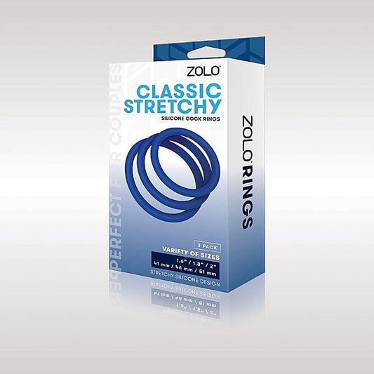 Zolo Classic Stretchy Silicone Cock Ring 3-Pack