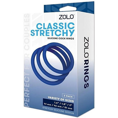Zolo Classic Stretchy Silicone Cock Ring 3-Pack