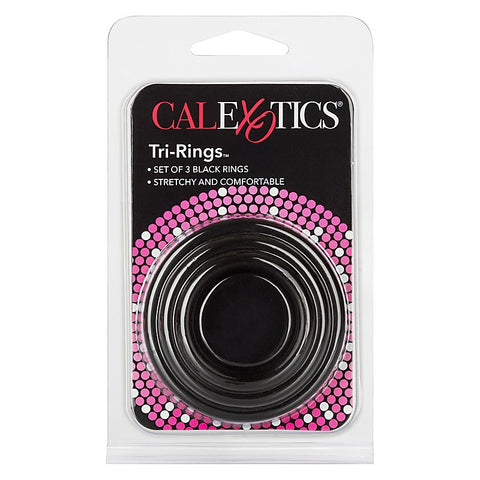 3 Piece Stretchy Men's Tri-Cock Rings by California Exotics