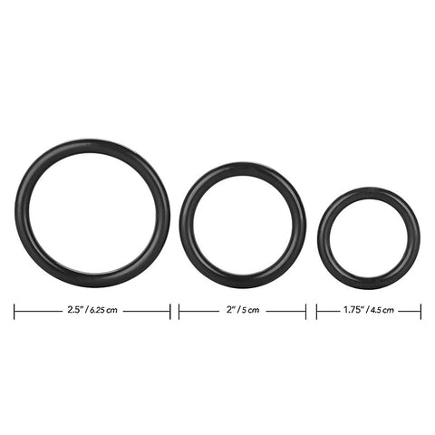 3 Piece Stretchy Men's Tri-Cock Rings by California Exotics