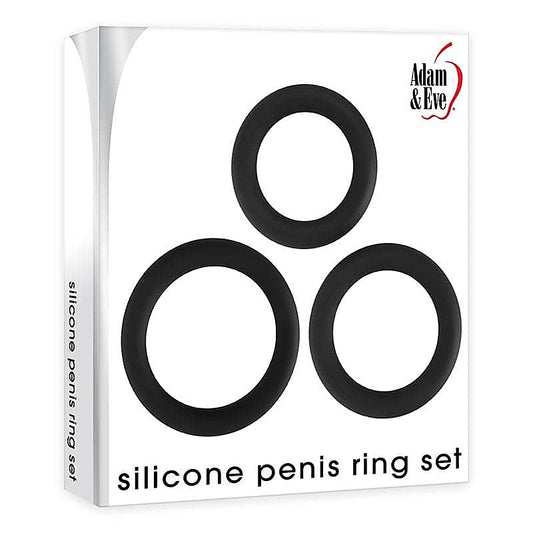Black Penis Ring Trio by Adam & Eve