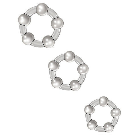 Three Amigos Stretchy Cock Ring Set by Evolved