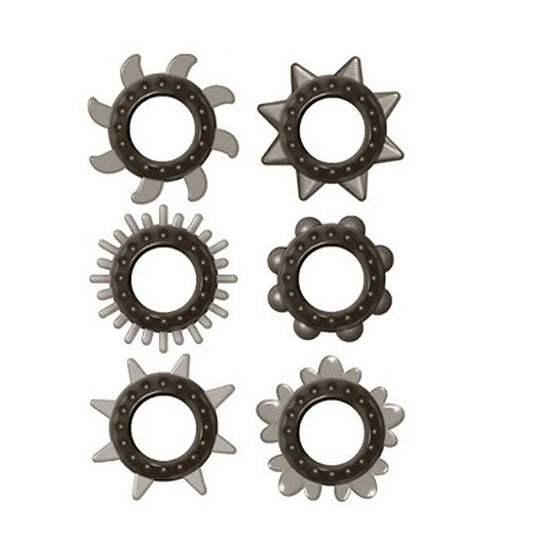 Cockstars 6 Pack Cock Ring Set by Evolved