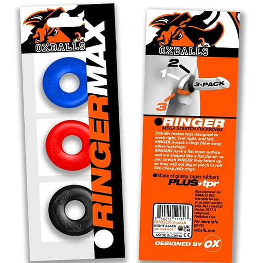 Ringer Max Thick, Durable Cockring Trio by Oxballs