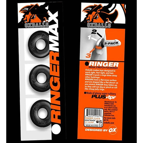 Ringer Max Thick, Durable Cockring Trio by Oxballs