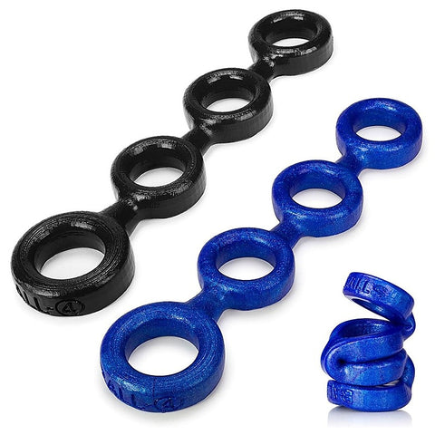 4-Ball Cock Ring With 3 Ballstretcher by Oxballs