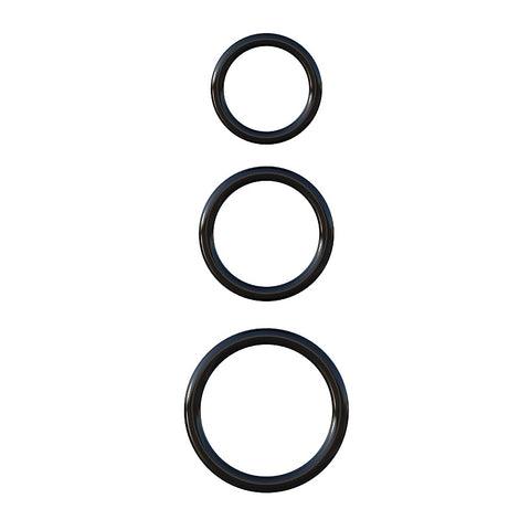 Fantasy 3 Silicone Cock Ring Stamina Set by Pipedream