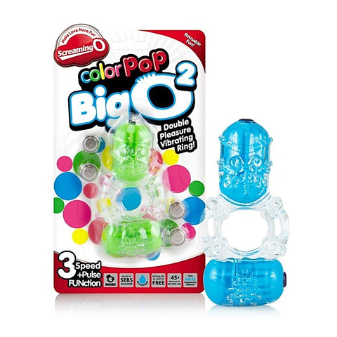 ColorPop Big O 2 Vibrating Cock Ring by Screaming O