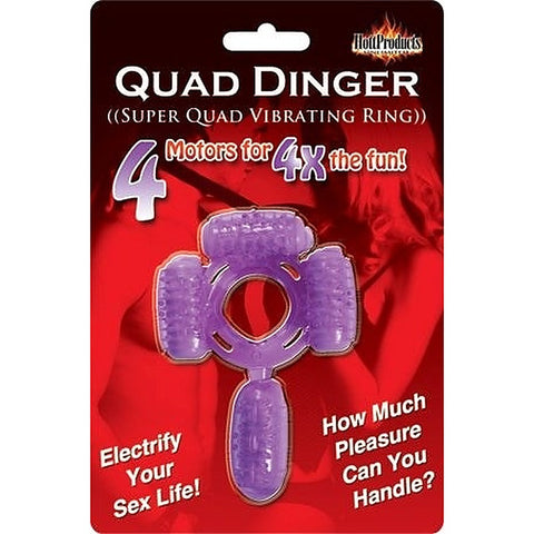 Humm Dinger Super Quad Cock Ring Pink by Hott Products