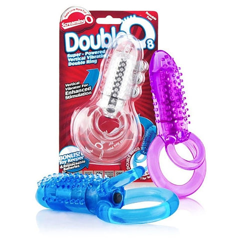 DoubleO 8 Dual-Cock Ring Vibrating Erection Enhancer