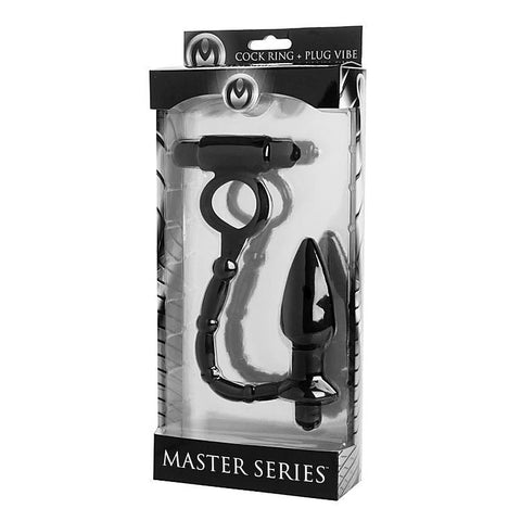Viaticus Cock Ring With Anal Vibe Plug by XR Brands