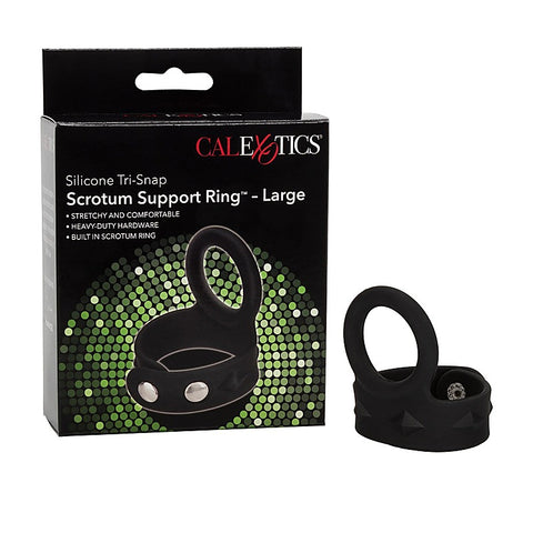 Silicone Tri-Snap Scrotum Support Cock Ring