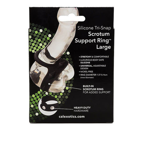 Silicone Tri-Snap Scrotum Support Cock Ring