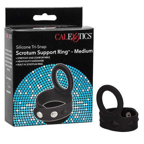 Silicone Tri-Snap Scrotum Support Cock Ring