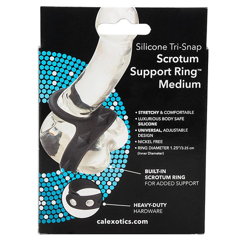 Silicone Tri-Snap Scrotum Support Cock Ring