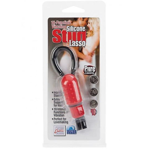 10 Function Vibrating Silicone Stud Lasso Ring