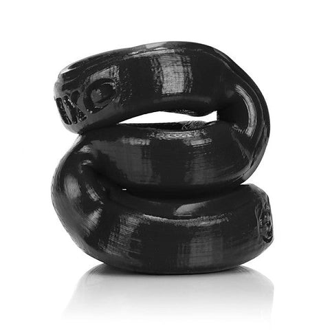 3-Ball Cock Ring With 2 Ball Stretchers by Oxballs