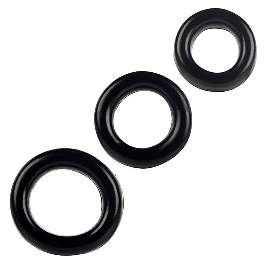 Colt 3 Piece Stretchy Mens Cock Ring Set
