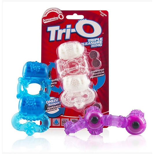 Tri-O Dual Stimulation Pleasure Cock Ring by Screaming O