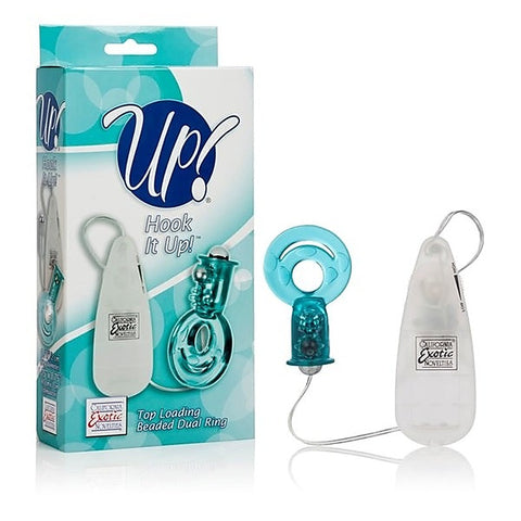 Hook It Up Top Loading Beaded Dual Cock Ring