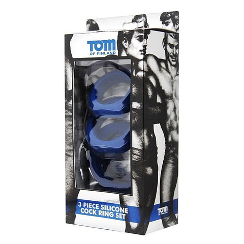 3 Piece Silicone Cock Ring Set by XR Brands