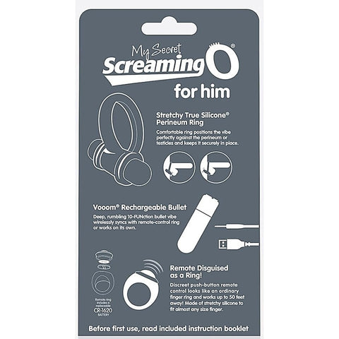 Rechargeable Vibrating Cock Ring Set by Screaming O