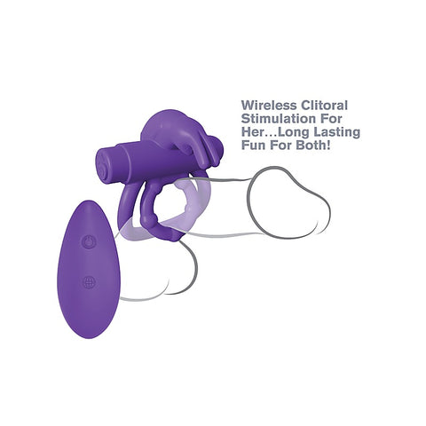 Fantasy Remote Control Rabbit Ear Cock Ring by Pipedream