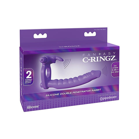 Fantasy C-Ringz Silicone Double Penetrator Rabbit