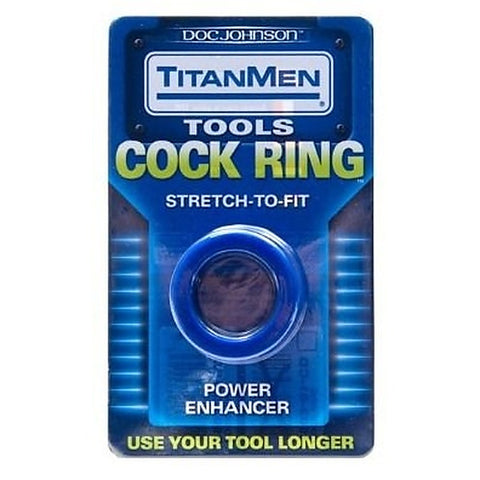 TitanMen Tools Cock Ring Blue by Doc Johnson