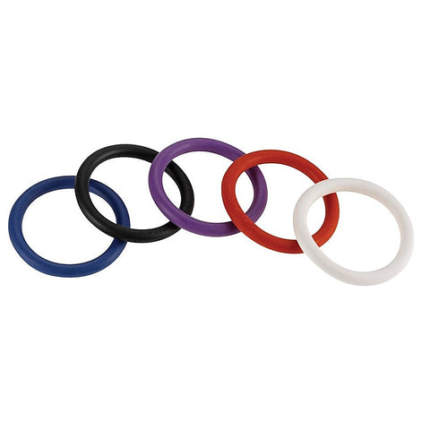 Rainbow Nitrile Cock Ring 5 Pack by Spartacus Enterprises