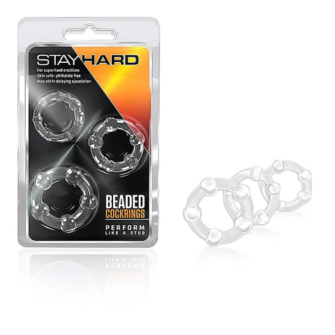 Stay Hard Beaded Cock Ring Set by Blush Novelties
