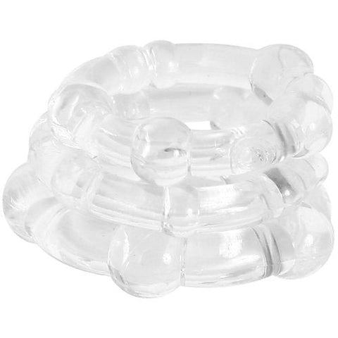 Stay Hard Beaded Cock Ring Set by Blush Novelties