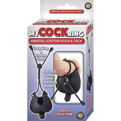 Vibrating Scrotum Pouch with Cinch by Nasstoys