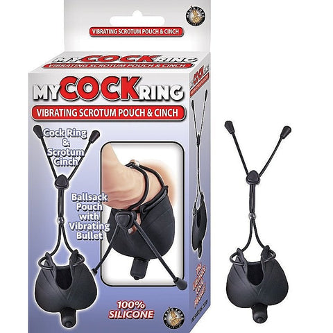 Vibrating Scrotum Pouch with Cinch by Nasstoys
