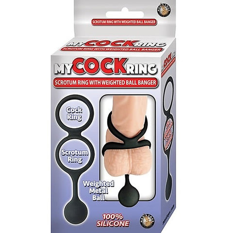 Scrotum Cock Ring with Weight Ball Banger by Nasstoys