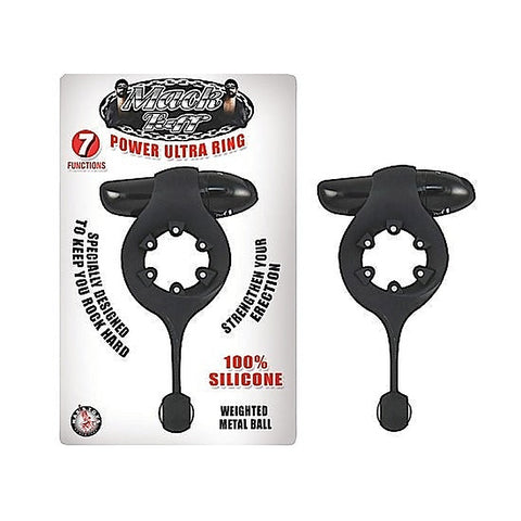 Mack Tuff Power Ultra Cock Ring Black by Nasstoys