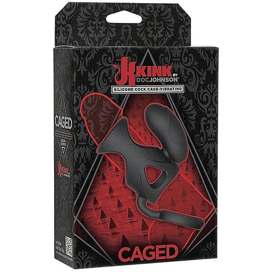 Vibrating Silicone Cock Cage With Ball Strap by Doc Johnson