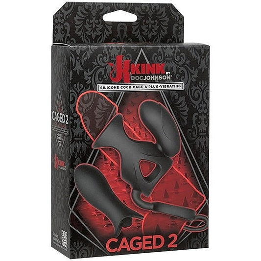 Vibrating Silicone Cock Cage with Ball Strap and Dual