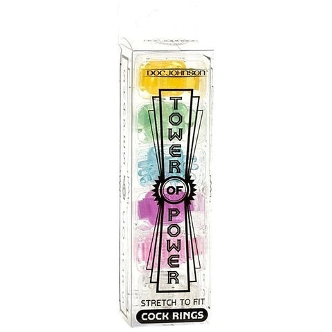 Tower of Power Stretchy Cock Rings by Doc Johnson