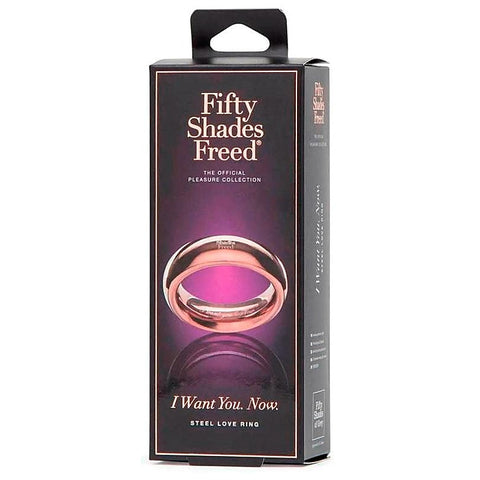 Fifty Shades Freed I Want You Now Steel Cock Ring
